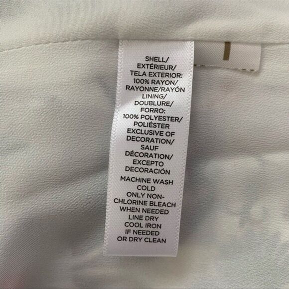 Loft Dress Women XS White Multi Floral Flower Shift Dress Ruffle Sleeve Colorful - Picture 7 of 7